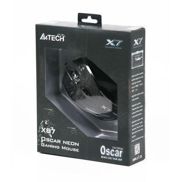 Мышь A4Tech X87 Oscar Neon Black USB DC576358 фото
