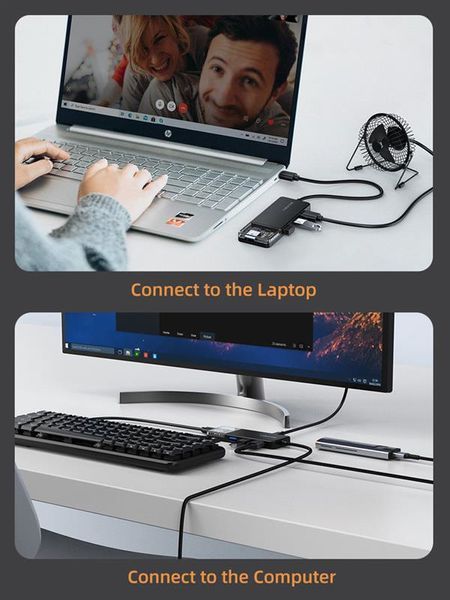 Концентратор Cabletime USB C/A - 4 Port USB 3.0, 5Gbps, 0.15 m (CB05B) DC526547 фото