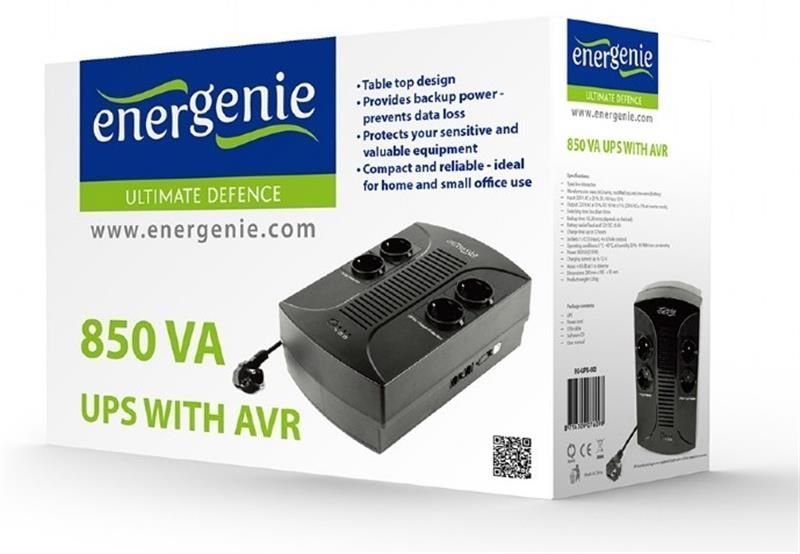 ИБП EnerGenie EG-UPS-002 850VA, Line Int., AVR, 4xSchuko, USB DC50390 фото