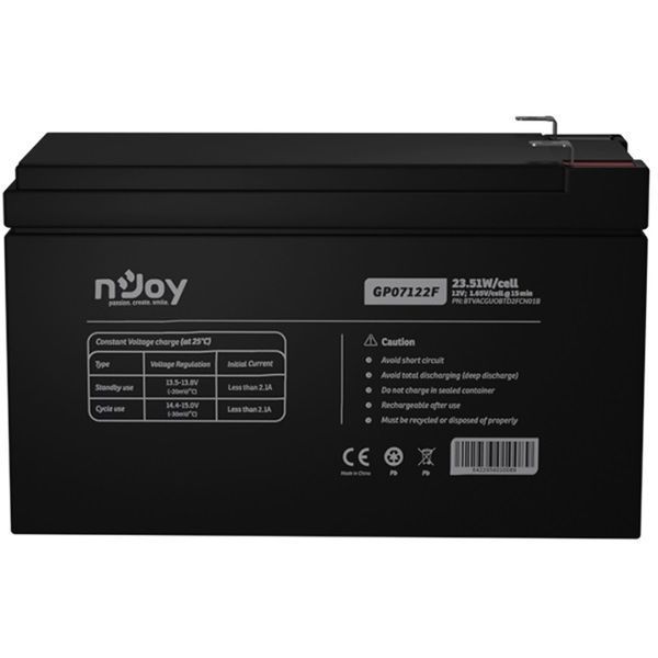 Аккумуляторная батарея Njoy GP07122F 12V 7AH (BTVACGUOBTD2FCN01B) AGM DC388653 фото