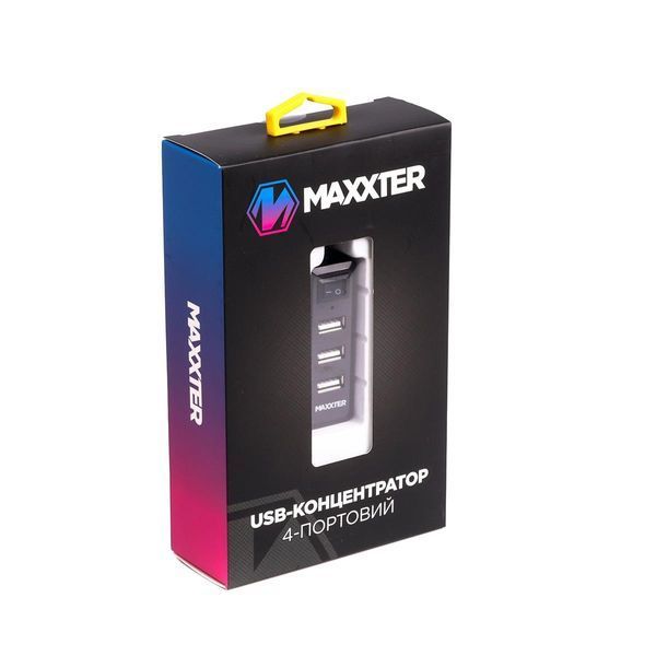 USB-хаб Maxxter 4 ports (HU2A-4P-AC-03) DC540720 фото