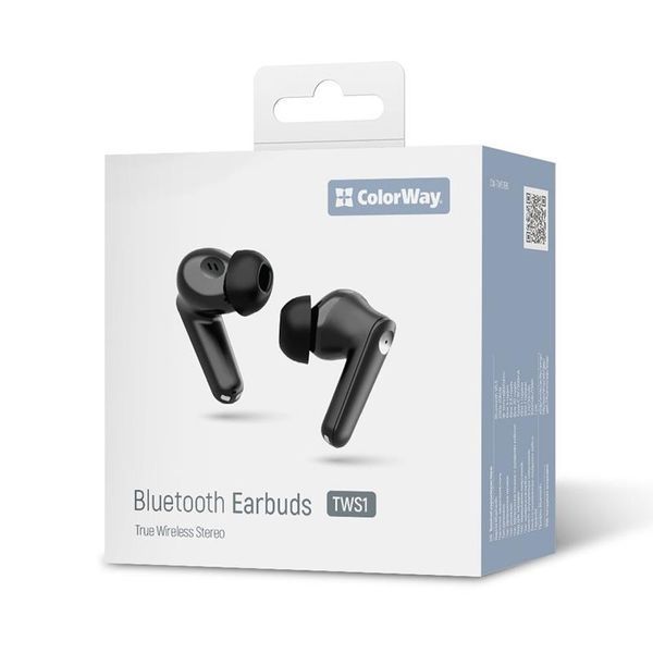 Bluetooth-гарнитура СolorWay Slim TWS-1 Earbuds Long Life Black (CW-TWS1BK1) DC526726 фото