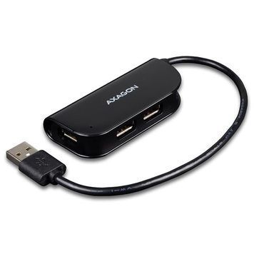 Хаб AXAGON HUE-X4B USB READY hub, USB-A кабель 20см, Черный EL1438798 фото
