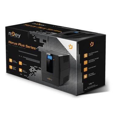 ИБП NJOY Horus Plus 800 (PWUP-LI080H1-AZ01B) Lin.int., AVR, 2 x евро, USB, LCD, пластик DC314029 фото