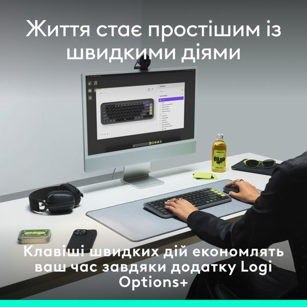 Клавiатура бездротова Logitech Pop Icon Keys Lilac (920-013074) DC530334 фото