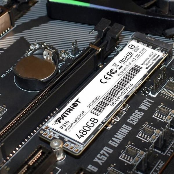 Накопитель SSD 480GB Patriot P310 M.2 2280 PCIe NVMe 3.0 x4 TLC (P310P480GM28) DC396828 фото
