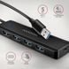 Хаб AXAGON HUE-C1A USB-A 5Гбит/с TRAVEL hub, 20см Type-A, Черный EL1438780 фото 2