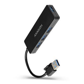 Хаб AXAGON HUE-G1A SuperSpeed USB SLIM hub, кабель 14см Type-A, Черный EL1438784 фото