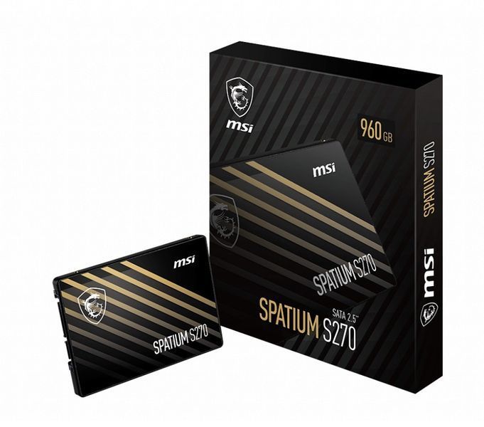 Накопитель SSD 240GB MSI Spatium S270 2.5" SATAIII 3D TLC (S78-440N070-P83) DC425584 фото