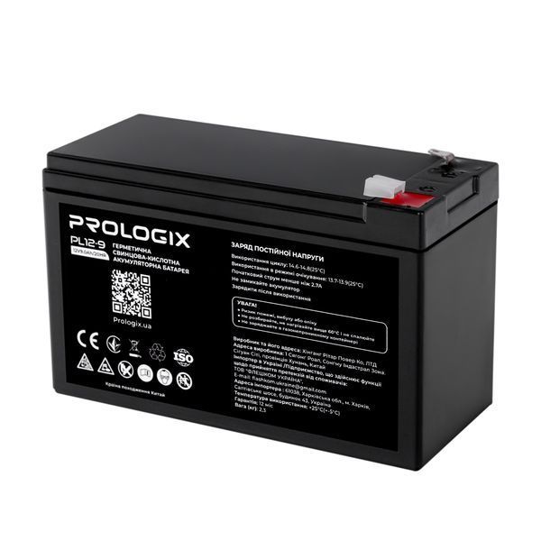 Акумуляторна батарея Prologix 12V 9AH (PL12-9) AGM DC513920 фото