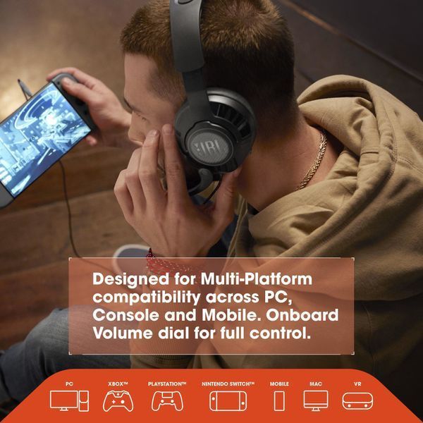 Навушники JBL Quantum 200 Чорний (JBLQUANTUM200BLK) EL1318222 фото