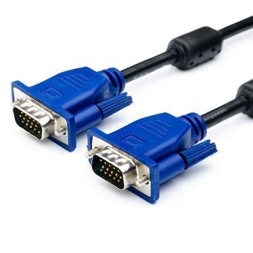 Кабель Atcom VGA - VGA (M/M), HD15, 1080p, с 2-мя фер. кольцами, 3 м, черный (15262) DC55439 фото