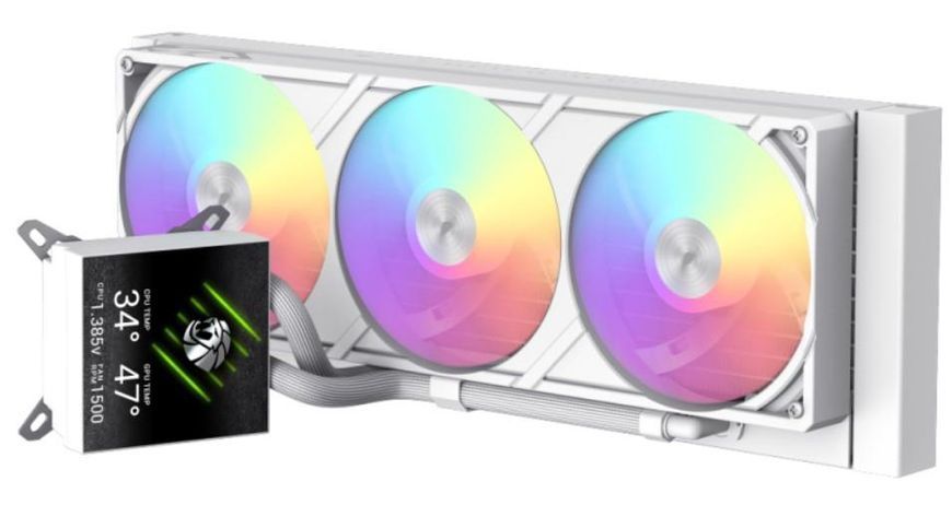 Система водяного охлаждения GAMEMAX 9503-0100R0058 (GLACIER 360 LCD WH) EL1451172 фото