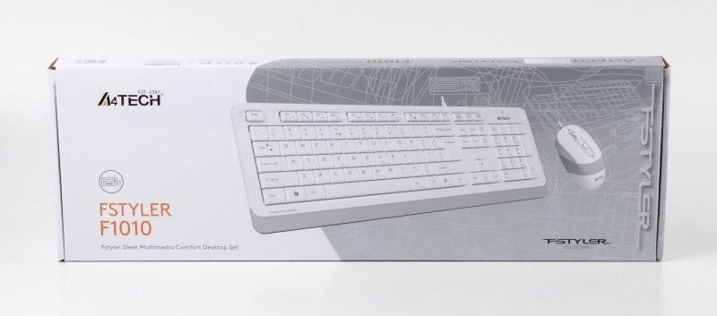 Комплект (клавіатура, миша) A4Tech F1010 White DC267533 фото