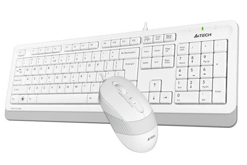 Комплект (клавіатура, миша) A4Tech F1010 White DC267533 фото