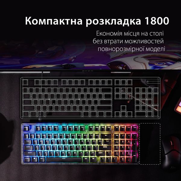 Клавіатура HyperX Origins 2 1800 HX Red USB Black (B4QS4AA) DC600209 фото