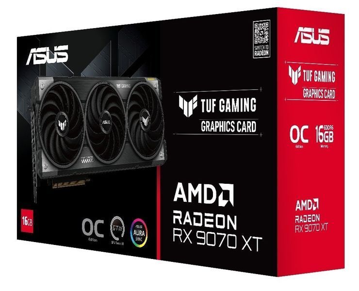 Відеокарта AMD Radeon RX 9070 XT 16GB GDDR6 TUF Gaming OC Asus (TUF-RX9070XT-O16G-GAMING) DC543986 фото
