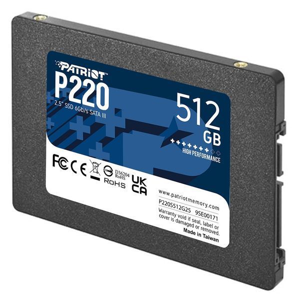 Накопичувач SSD 512GB Patriot P220 2.5" SATAIII TLC (P220S512G25) DC448011 фото