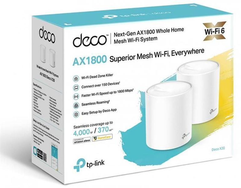 WiFi Mesh система TP-Link Deco X20 (3-pack) DC437915 фото