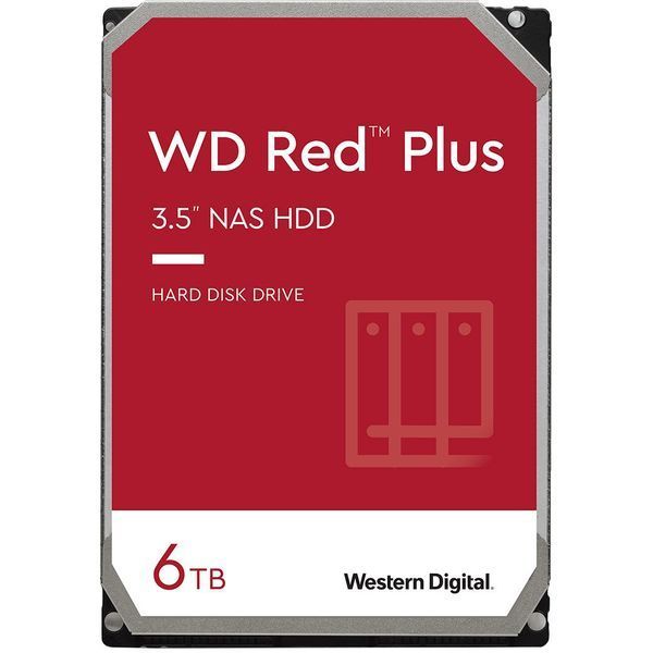 Накопитель HDD SATA 6.0TB WD Red Plus 5400rpm 256MB (WD60EFPX) DC452949 фото
