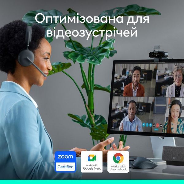 Веб-камера Logitech Brio 4K Graphite (960-001718) DC577181 фото