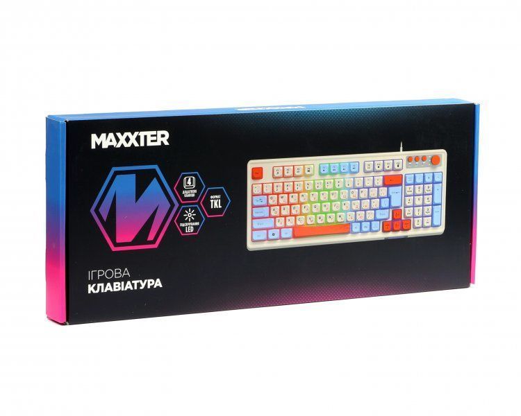 Клавiатура Maxxter KBG-3C01-UA White DC546750 фото