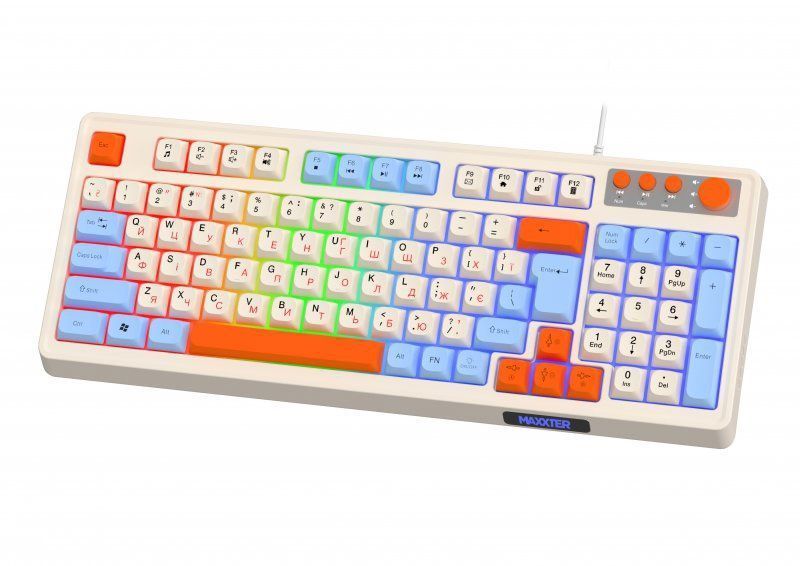 Клавiатура Maxxter KBG-3C01-UA White DC546750 фото