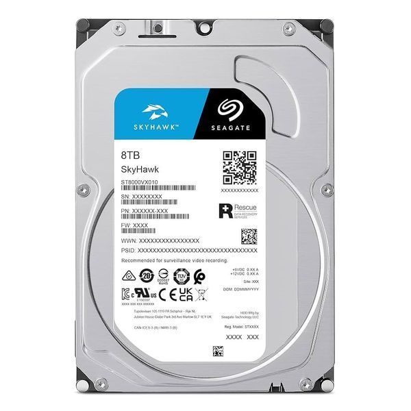 Накопичувач HDD 3.5" SATA 8.0TB Seagate SkyHawk Surveillance 5400rpm 256MB (ST8000VX010) DC476805 фото