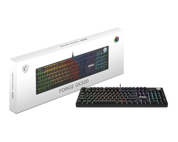 Клавіатура ігрова MSI FORGE GK320 UA Red Switches чорна EL1451825 фото