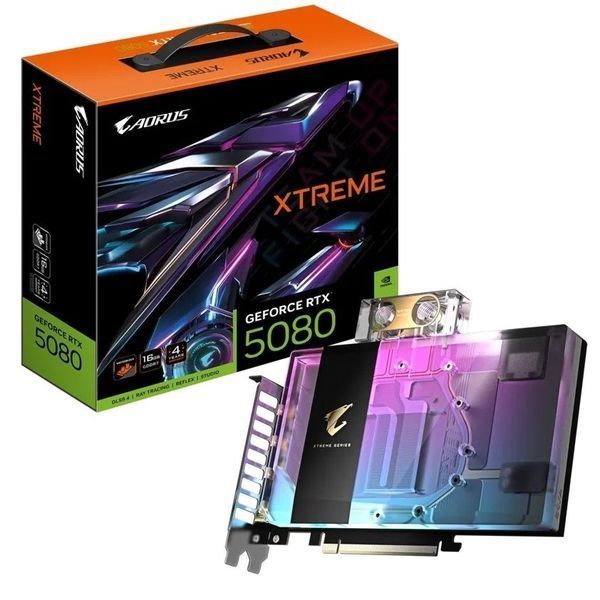 Видеокарта GF RTX 5080 16GB GDDR7 Aorus Xtreme Waterforce WB Gigabyte (GV-N5080AORUSX WB-16GD) DC589273 фото