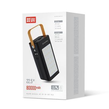 Универсальная мобильная батарея ColorWay LCD/Lamp 80000mAh Black (CW-PB800LPA8BK-PDD) DC547424 фото