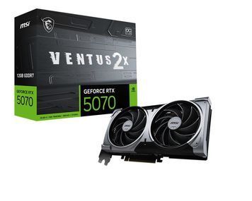 Відеокарта GF RTX 5070 12GB GDDR7 GeForce RTX&trade; 5070 12G VENTUS 2X OC MSI (RTX5070 12G VENTUS 2X OC) EL1434775 фото