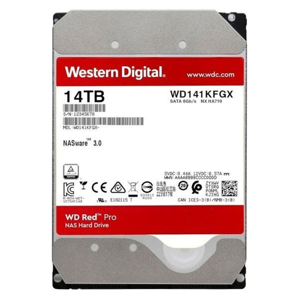 Накопитель HDD SATA 14.0TB WD Red Pro NAS 7200rpm 512MB (WD142KFGX) DC547658 фото