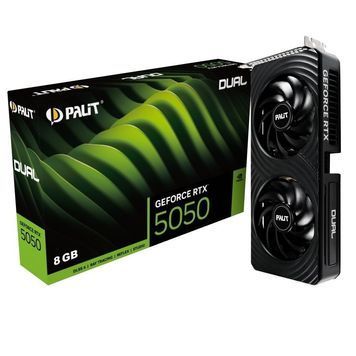 Відеокарта GF RTX 5050 8GB GDDR6 Dual Palit (NE65050019P1-GB2070D) DC565940 фото