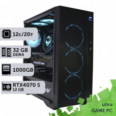Ігровий комп'ютер GamePC Ultra #336 Core i7 12700F/32 GB/SSD 1TB/GeForce RTX 4070 Super 12GB