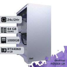 Робоча станція PowerUp Desktop #527 Core Ultra 9 285K/64 GB/SSD 1TB/GeForce RTX 4060 8GB