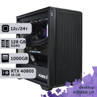 Робоча станція PowerUp Desktop #493 Ryzen 9 9900x/128 GB/HDD 6 TB/SSD 1TB/GeForce RTX 4080 Super 16GB