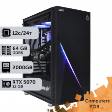 Комп'ютер Power Up #23 для After Effects/Ryzen 9 7900x/64 GB/SSD 2TB/GeForce RTX 5070 12GB