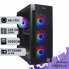 Робоча станція PowerUp Desktop #577 Ryzen 9 9950x/128 GB/SSD 2TB/GeForce RTX 5080 16GB