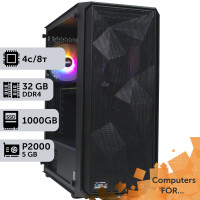 Комп'ютер Power Up #8 для Illustrator/Core i3 14100F/32 GB/SSD 1TB/NVIDIA Quadro P2000 5GB