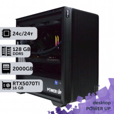 Робоча станція PowerUp Desktop #592 Core Ultra 9 285K/128 GB/SSD 2TB/GeForce RTX 5070Ti 16GB