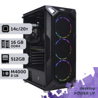 Робоча станція PowerUp Desktop #341 Core i5 14500/16 GB/SSD 512GB/NVIDIA Quadro M4000 8GB