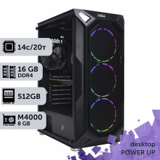 Робоча станція PowerUp Desktop #341 Core i5 14500/16 GB/SSD 512GB/NVIDIA Quadro M4000 8GB