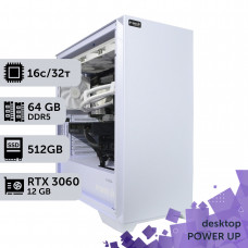 Робоча станція PowerUp Desktop #165 Ryzen 9 7950x/64 GB/HDD 1 TB/SSD 512GB/GeForce RTX 3060 12GB