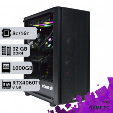 Ігровий комп'ютер GamePC TOP #402 Ryzen 7 5700 X3D/32 GB/SSD 1TB/GeForce RTX 4060Ti 8GB