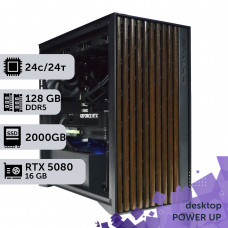 Робоча станція PowerUp Desktop #684 Core Ultra 9 285K/128 GB/SSD 2TB/GeForce RTX 5080 16GB
