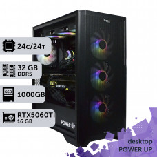 Робоча станція PowerUp Desktop #724 Core Ultra 9 285K/32 GB/SSD 1TB/GeForce RTX 5060Ti 16GB