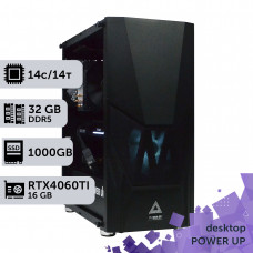 Робоча станція PowerUp Desktop #567 Core Ultra 5 245KF/32GB/HDD 4TB/SSD 1TB/GeForce RTX 4060Ti 16GB