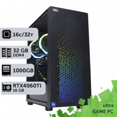 Ігровий комп'ютер GamePC Ultra #372 Ryzen 9 5950x/32 GB/SSD 1TB/GeForce RTX 4060Ti 16GB
