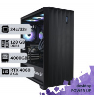 Робоча станція PowerUp Desktop #299 Core i9 14900K/128 GB/SSD 4TB/GeForce RTX 4060 8GB